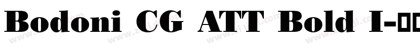 Bodoni CG ATT Bold I字体转换